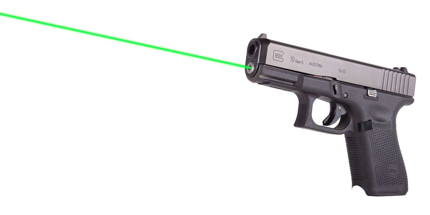 LaserMax LMSG519G Guide Rod Laser Green 5mW 520 nm Wavelength Black for Glock 19, 19 MOS, 19X