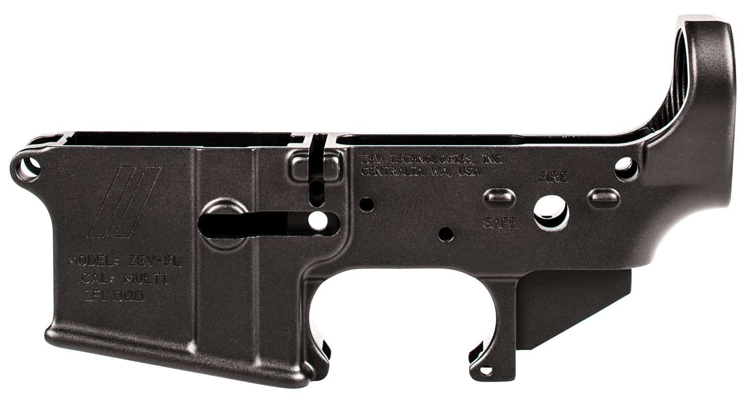 ZEV LR556FOR AR15 Forged Lower 223 Remington/5.56 NATO Black Hardcoat Anodized