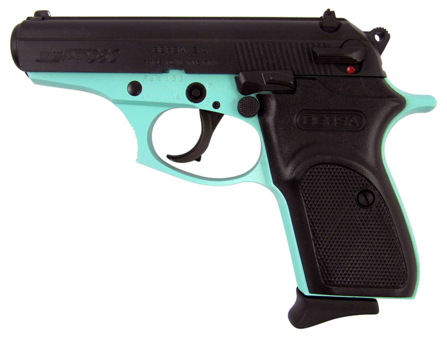 BERSA THUNDER 380 HGA CERAKOTE ROBIN EGG BLUE/MATTE .380 D.A. 8 ROUND MAGAZINE - Bersa