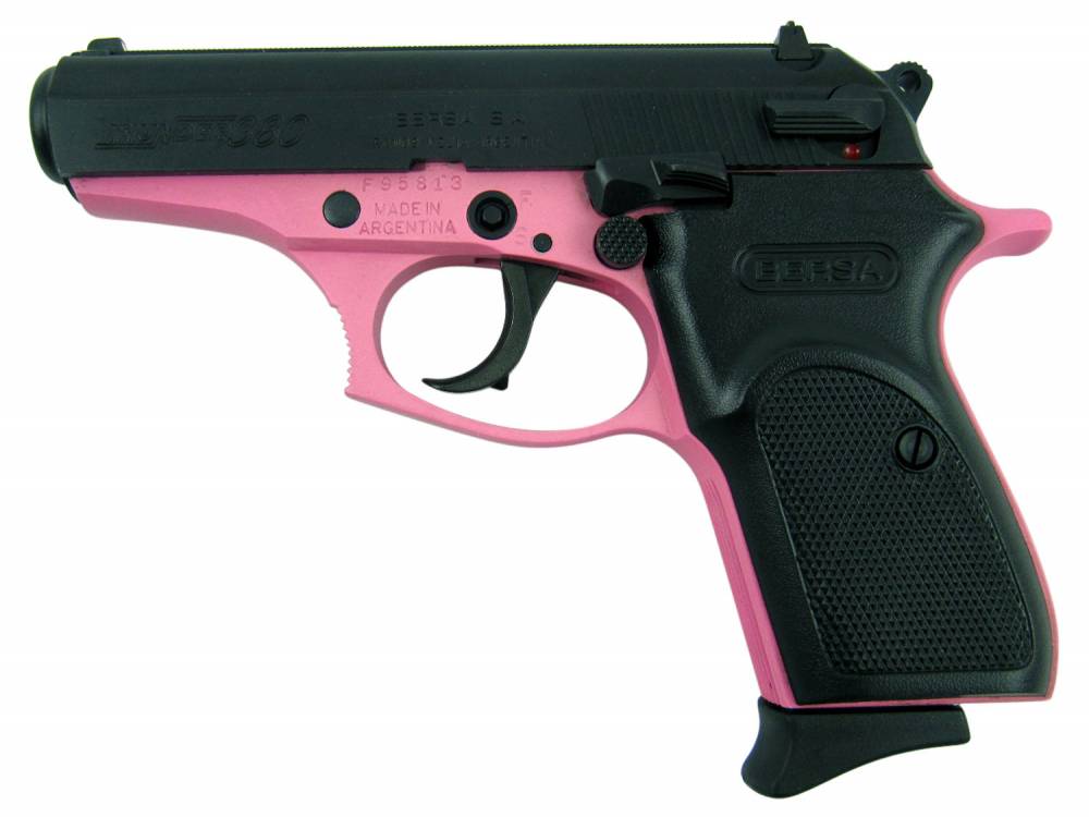 BERSA THUNDER 380 CERAKOTE PINK/MATTE HGA .380 D.A. 8 ROUND MAGAZINE - Bersa