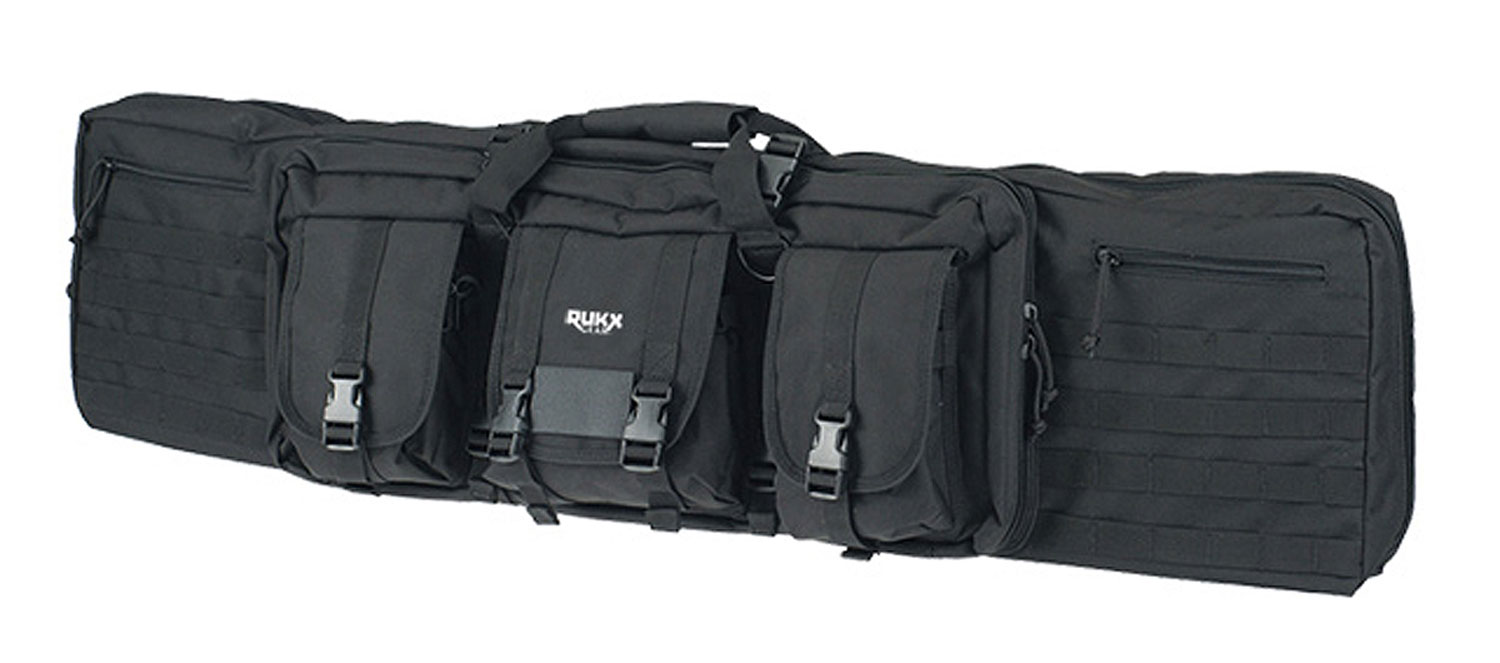 RUKX GEAR Tactical Double Gun Black 600D Polyester 37" Range USA