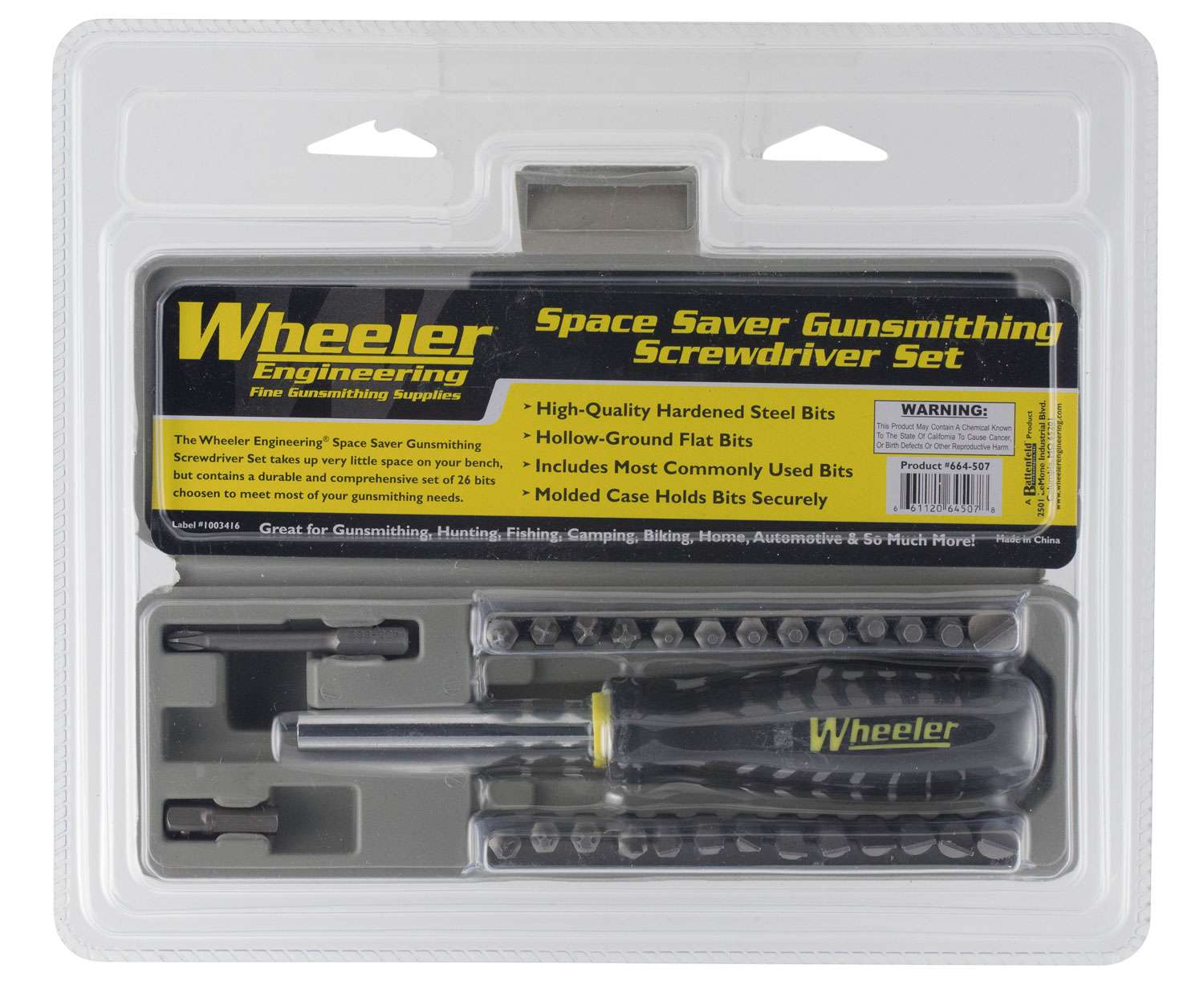 Wheeler Space Saver Screwdriver Set 
