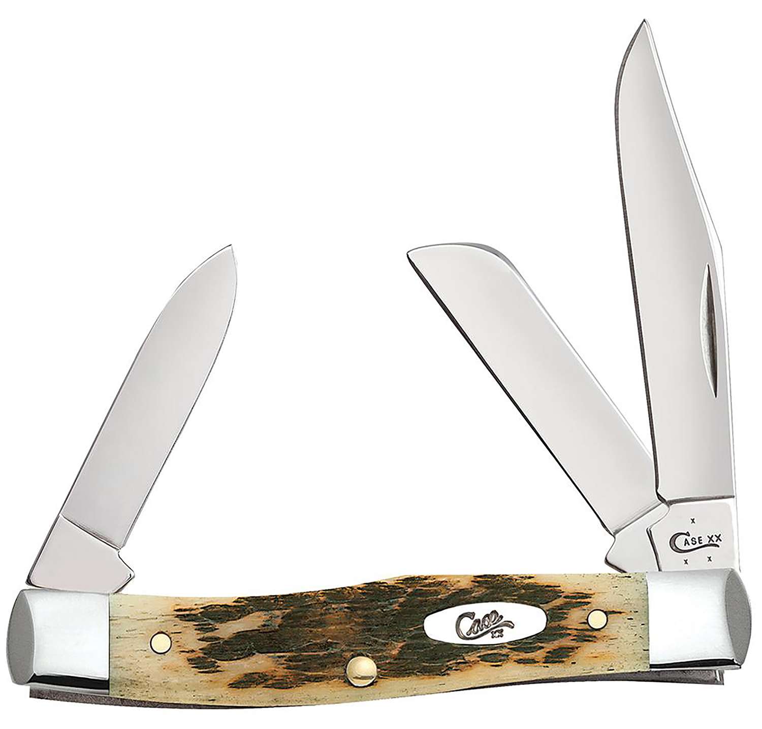 CASE 00079 AMBER BONE PEACH SEED JIG MED STOCKMAN | Range USA