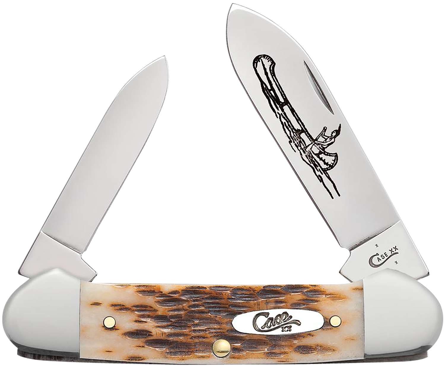 CASE CANOE 2BL 35/8" AMBER BONE MAD Partners Inc