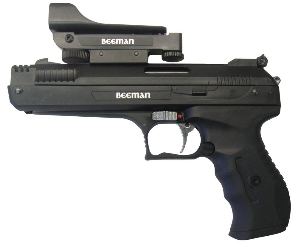 Beeman P17 Deluxe Pellet Pistol with Red Dot Air Pistol Pump Air .177 ...