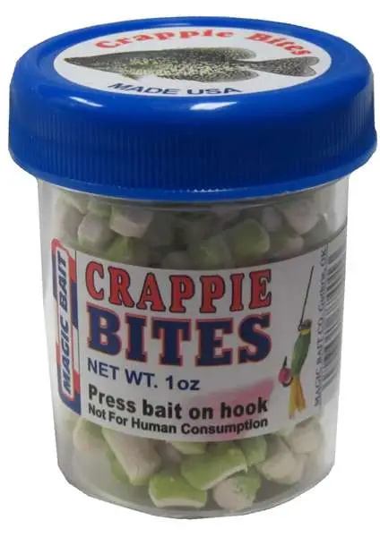 MAGIC CRAPPIE BITES CHARTREUSE1OZ - Magic Catfish Bait