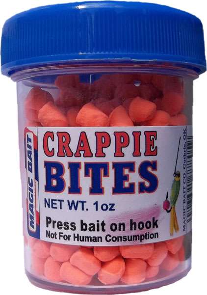 MAGIC CRAPPIE BITES ORANGE 1OZ - Magic Catfish Bait