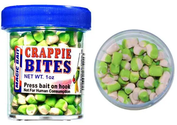 MAGIC CRAPPIE BITES WHITE/CHART 1OZ - Magic Catfish Bait