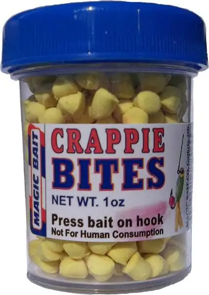 MAGIC CRAPPIE BITES YELLOW 1OZ - Magic Catfish Bait