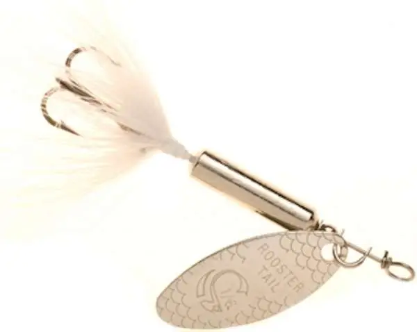 YAK ROOSTER TAIL 1/8 CHROME/WHT - Yakima Rooster Tails