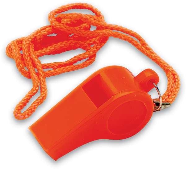 SS ORANGE SAFETY WHISTLE w/LANYARD | DTS TACTICAL