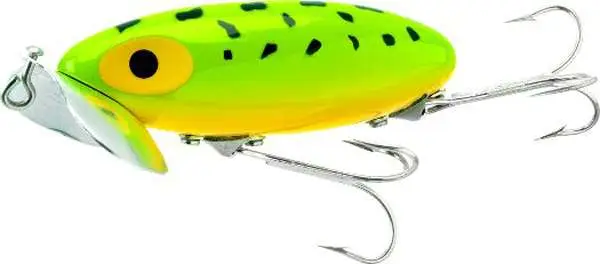 ARBO JITTRBUG 3/8 2.5" FROG/YEL BLY - Arbogast