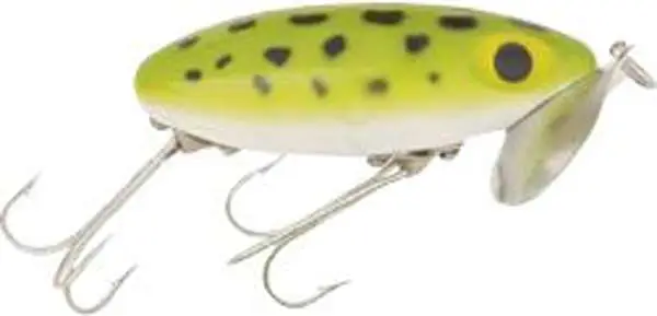 ARBO JITTRBUG 1/4 2" FROG WHT BLY - Arbogast