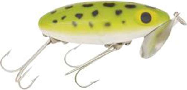 ARBO JITTRBUG 5/8 3" FROG WHT BLY - Arbogast