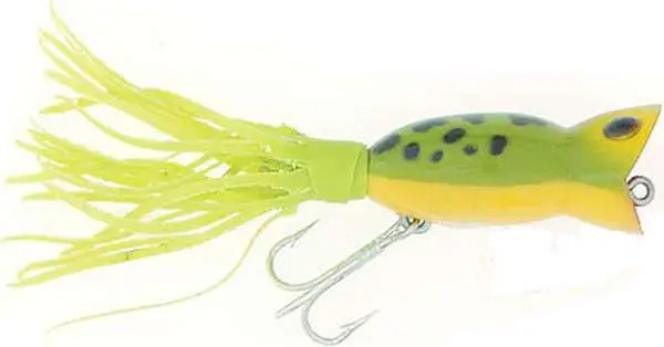 ARBO HULA POP 3/8 2" FROG YEL BLY - Arbogast