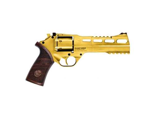 Chiappa Firearms 340225 Rhino 60DS 357 Mag 6" 6 Round Gold Plated PVD