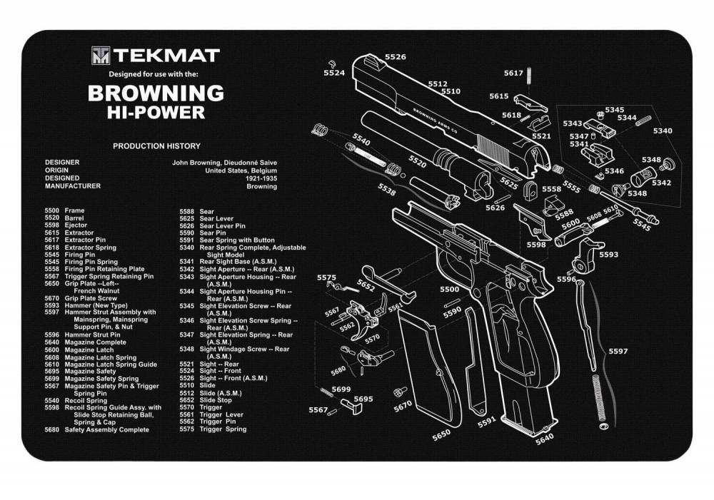 TekMat TEKR17BROWNINGHP Original Cleaning Mat Browning HiPower Parts