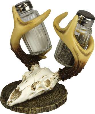 RIVERS EDGE EURO DEER SALT & PEPPER SHAKERS - River's Edge Gifts