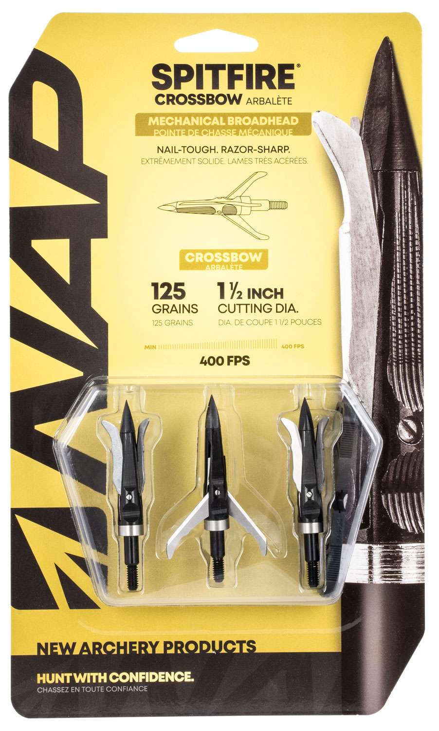Walkers NAP60697 Spitfire Crossbow 125 grain Broadhead 3 Pack