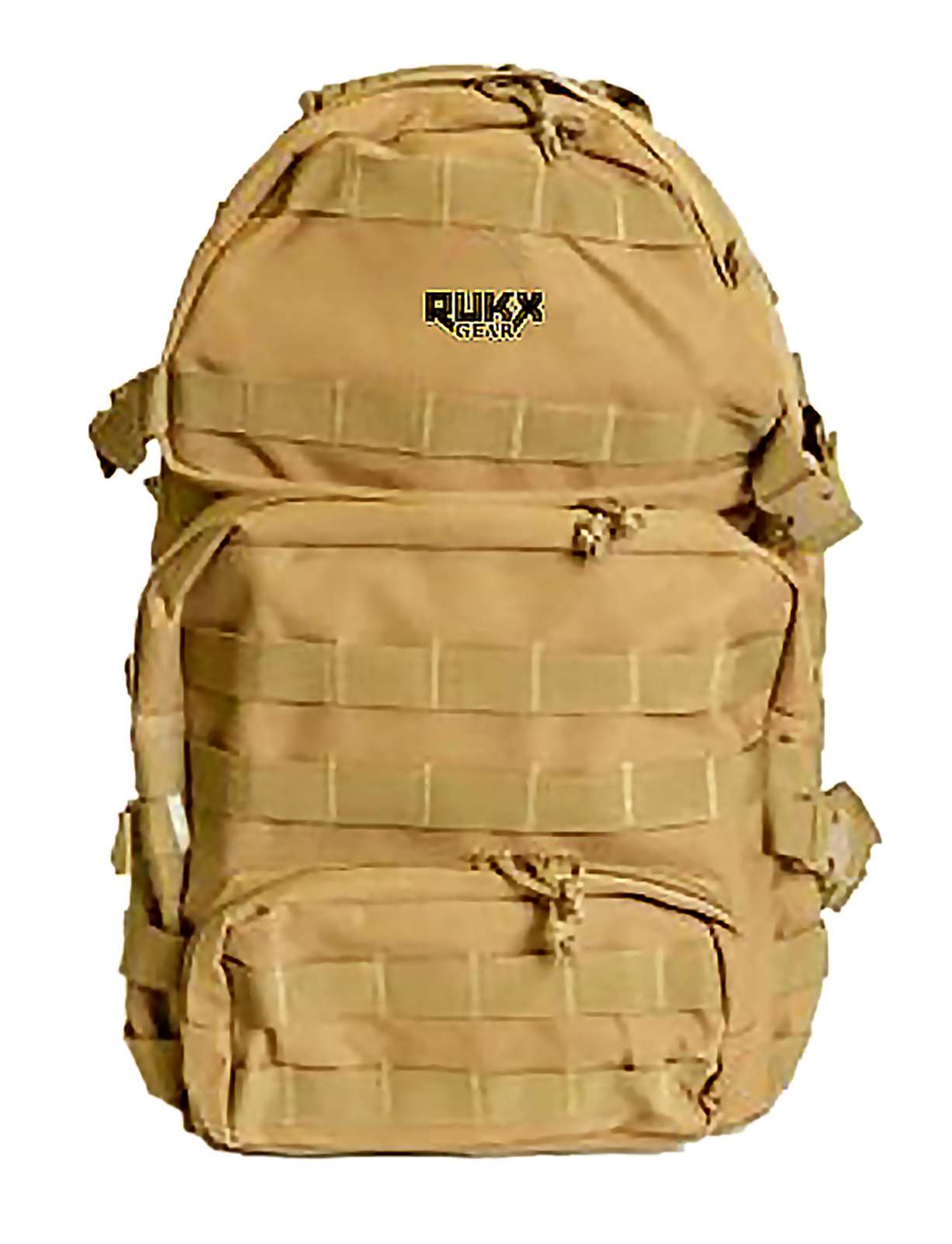 RUKX GEAR Tactical 3 Day 600D Polyester 16" x 10" x 10" Tan Locked