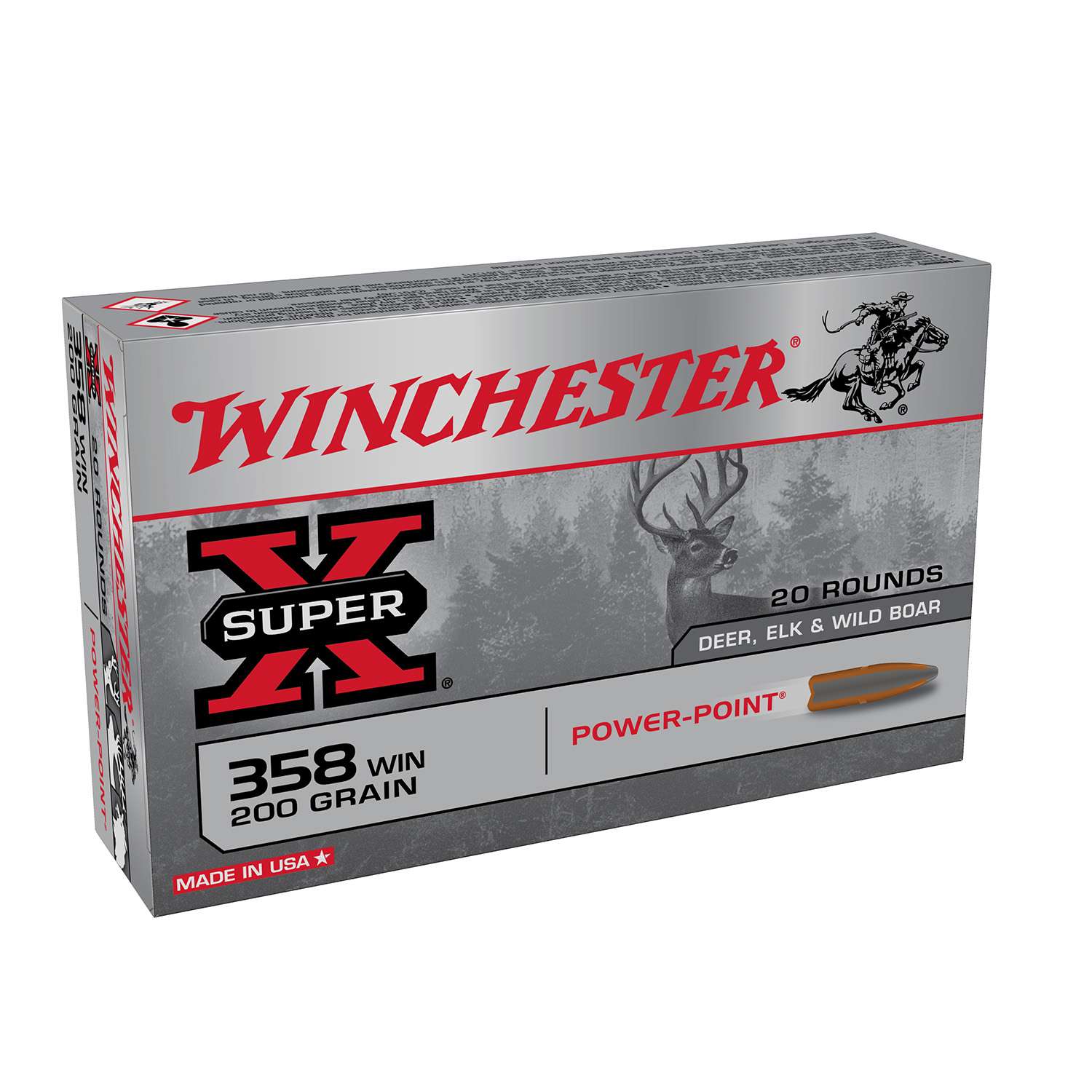 WIN AMMO SUPER-X .358 WIN. 200GR. POWER POINT 20-PACK