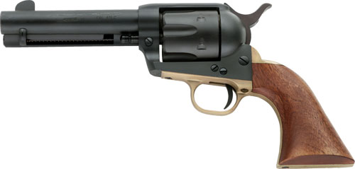 EMF DAKOTA II SA HGR 45LC 4 3/4' MATTE BLK W ANTIQUE BRASS B/S & T/G WAL GRIP