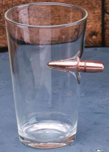 2 MONKEY TRADING BULLET PINT GLASS .50CAL PROJECTILE - 2 Monkey Trading