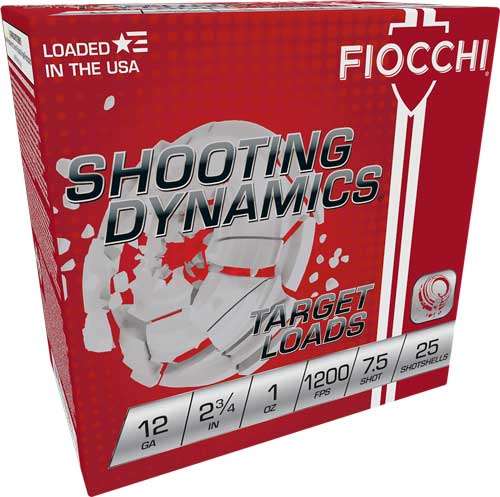 Fiocchi Target Shooting Dynamics 12 Gauge 2.75" 1 oz 7.5 Shot 25 Bx/ 10 Cs Heavy Dynamic - Fiocchi