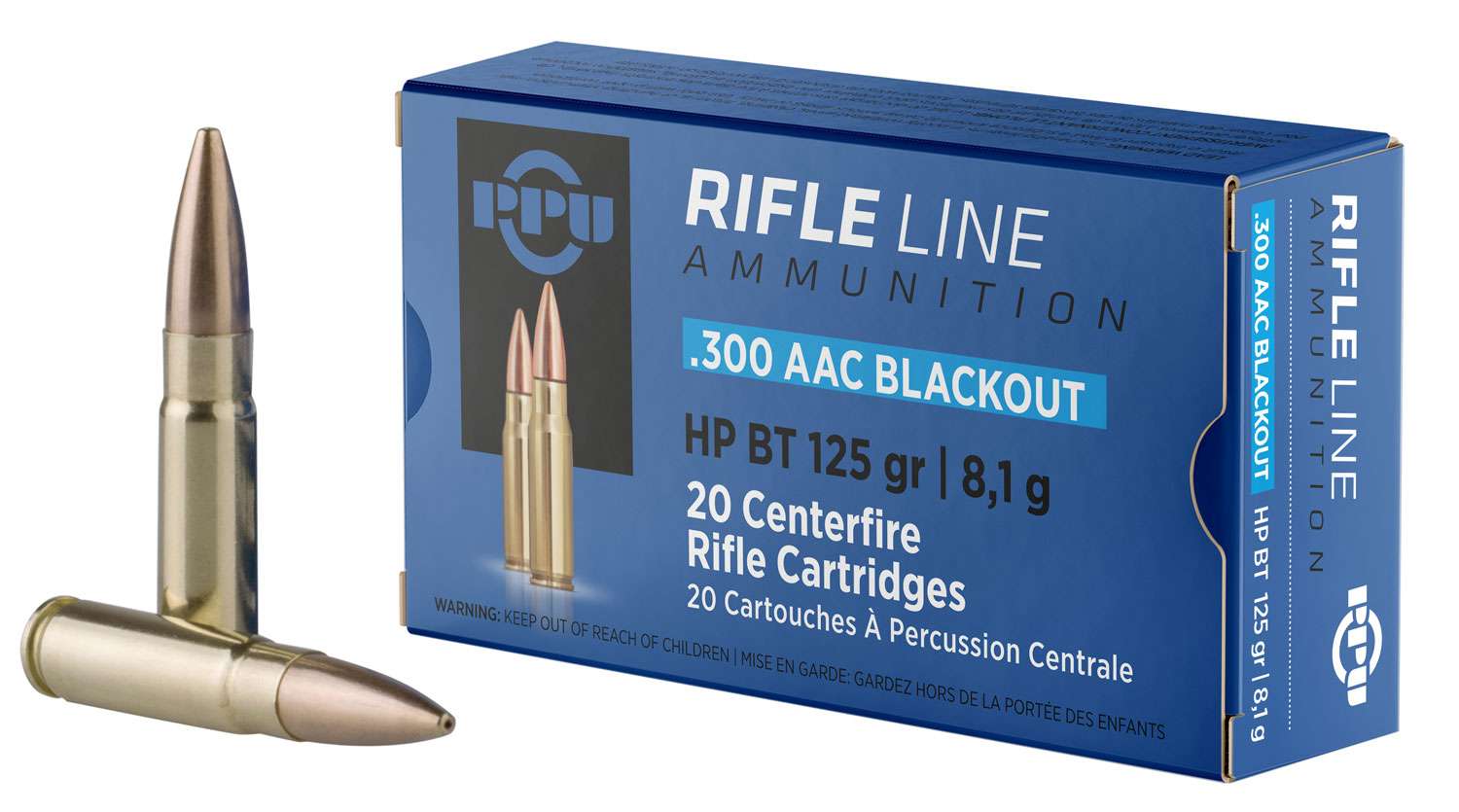  PP300BH Standard Rifle 300 Blackout 125 Gr Hollow Point Boat Tail (HPBT) Ammo