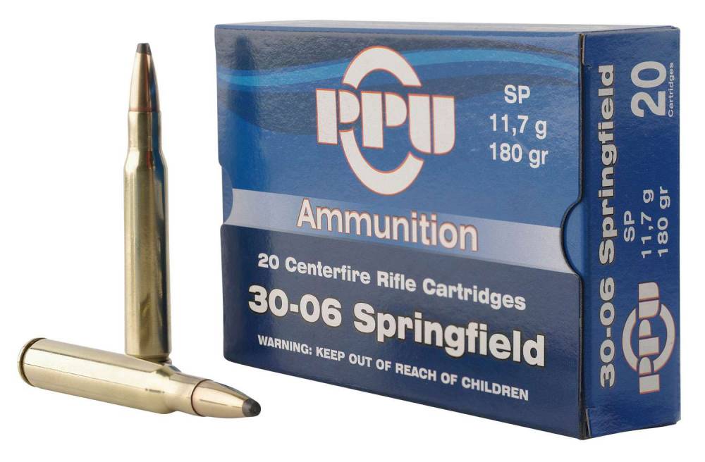 PPU PP30063 Standard Rifle 3006 Springfield 180 gr Soft Point (SP) 20