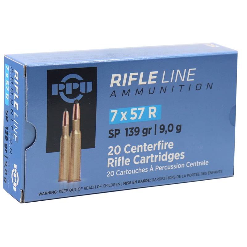 PPU PP757 Metric Rifle 7x57R 139 gr Soft Point (SP) 20 Bx/ 10 Cs - Prvi Partisan