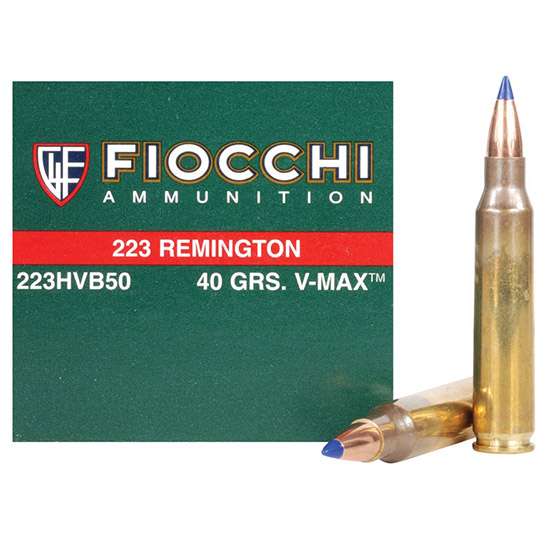 Fiocchi 223HVB50 Extrema 223 Rem 40 gr V-Max Polymer Tip 50 Bx/ 20 Cs