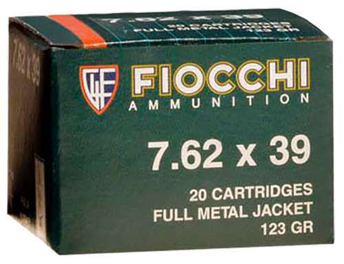 Fiocchi 7.62x39 FMJ Brass 20-Round Box