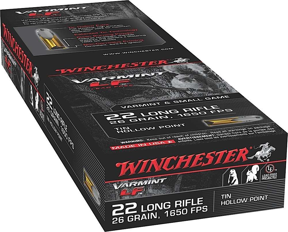 Winchester Ammo X22LRHLF Varmint LF 22 LR 26 gr Hollow Point (HP) 50 Bx