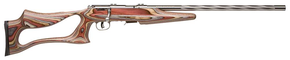 Savage 25740 Mark II BSEV 22 LR 5+1 21" Multi Fixed Thumbhole Stock Satin Stainless Right Hand Spiral-Fluted