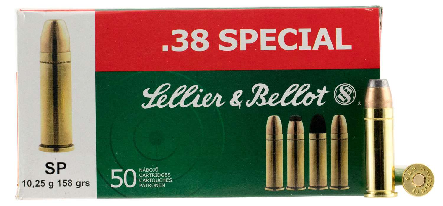 Sellier & Bellot SB38C Handgun 38 Special 158 gr Soft Point (SP) 50 Bx ...