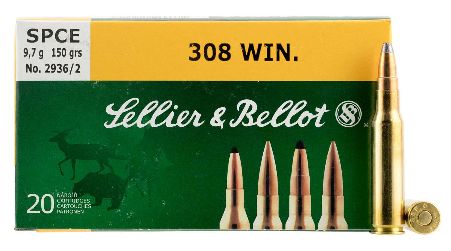 Sellier & Bellot SB308D Rifle 308 Win 150gr Soft Point Cut-Through Edge ...