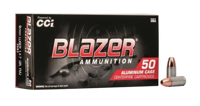 CCI BLAZER ALUMINUM AMO 9MM 147 TMJ 50-RD - Cci