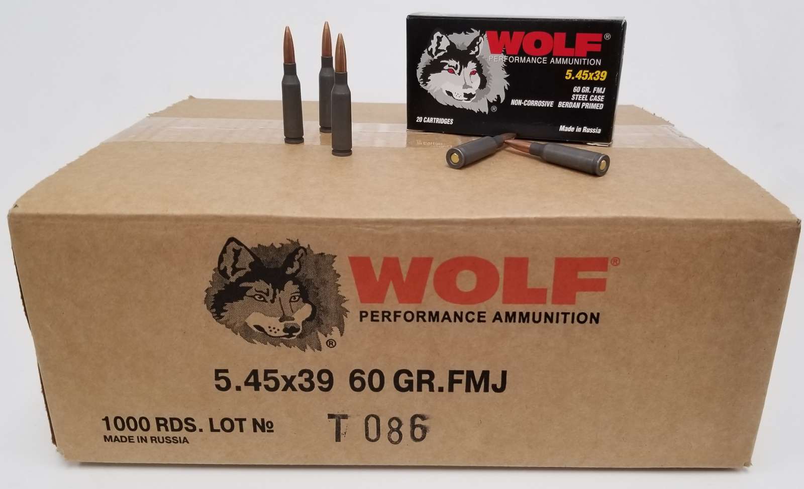 Wolf 545BFMJ PolyFormance 5.45x39mm 60 gr Full Metal Jacket (FMJ) 30 Bx/ 25 Cs - Wolf