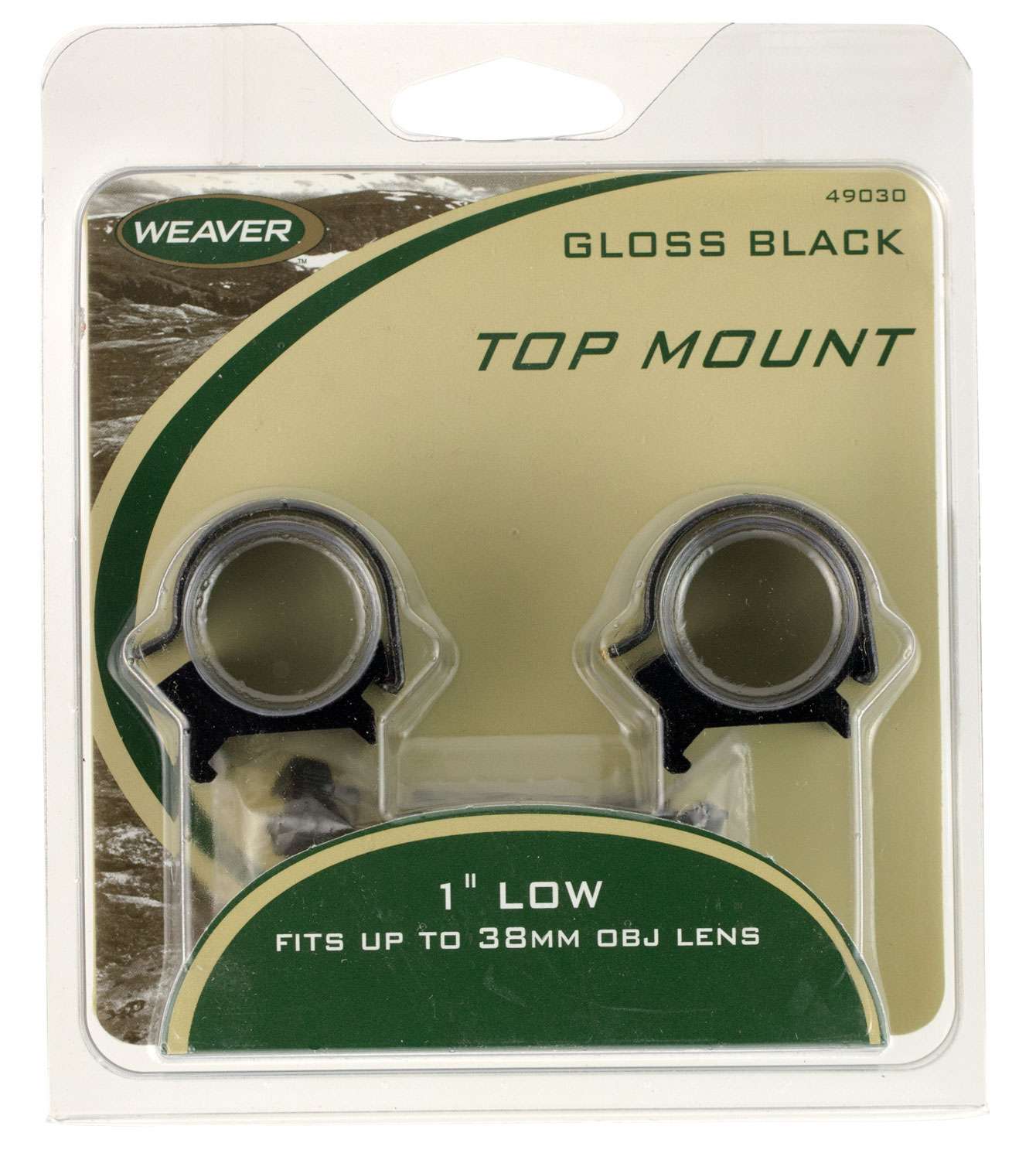 NEW Weaver Rings Top-Mount Scope Mounts DTM 1" Med Matte 49041 