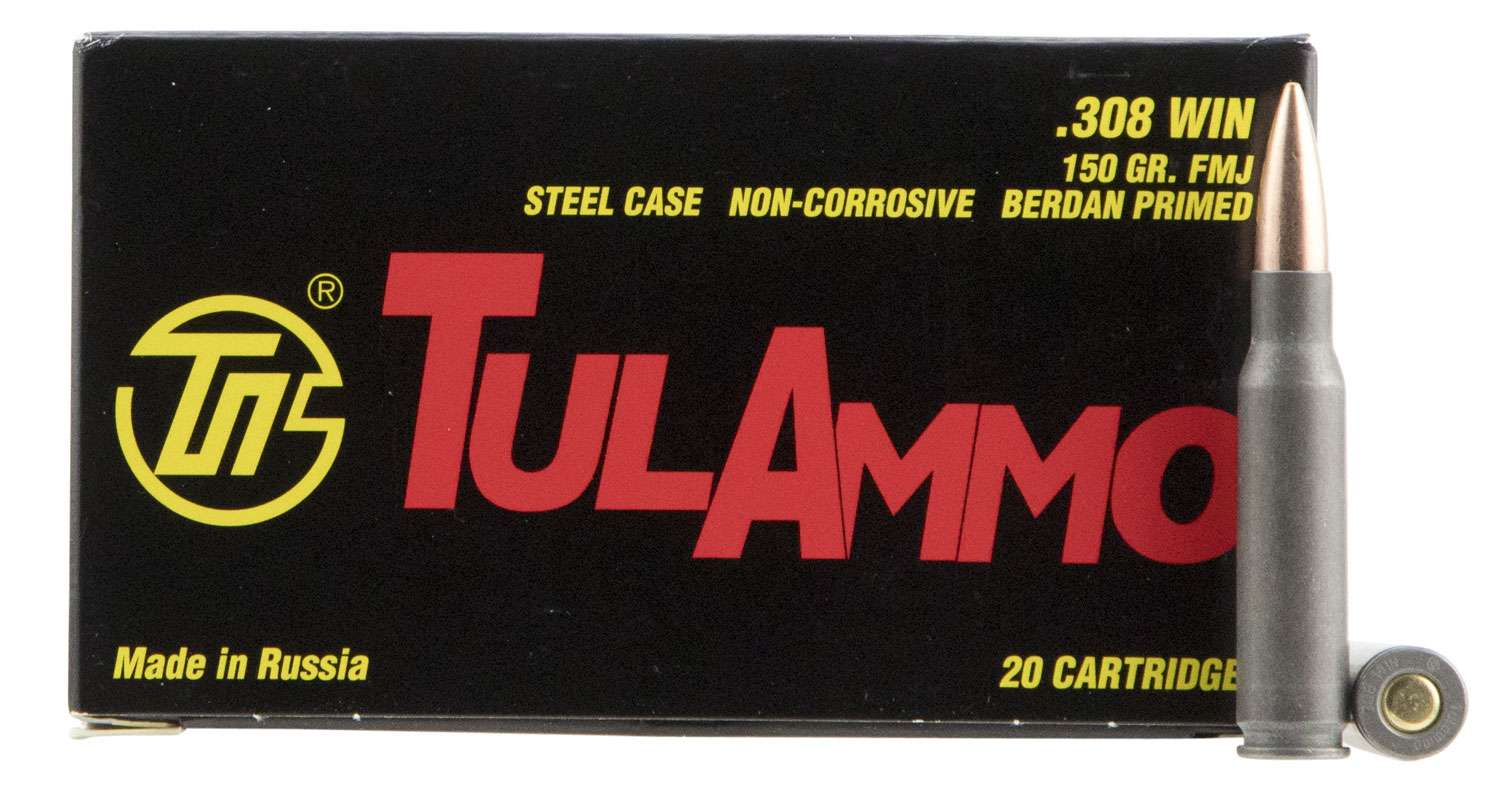 Tulammo TA308150 Rifle  308 Win 150 gr Full Metal Jacket 500 Round Case