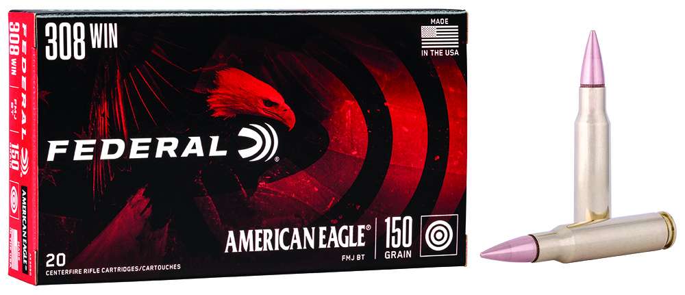 Federal AE308D American Eagle  308 Win 150 gr Full Metal Jacket Boat Tail (-img-0