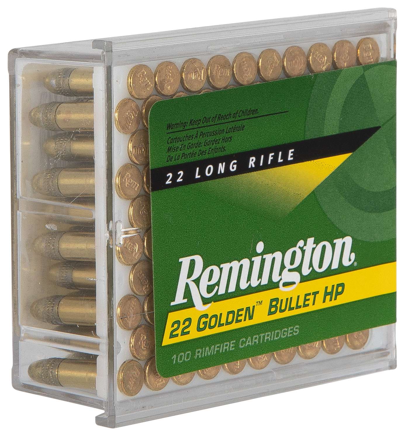 Remington Ammunition 1600 Golden Bullet 22 LR 36 gr Plated Hollow Point ...