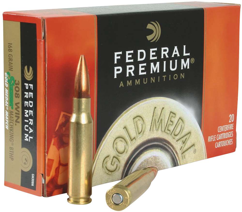 Federal Gm308m Gold Medal 308 Win 168 Gr Sierra Matchking Boat Tail Hollow Point Bthp 20 Bx 