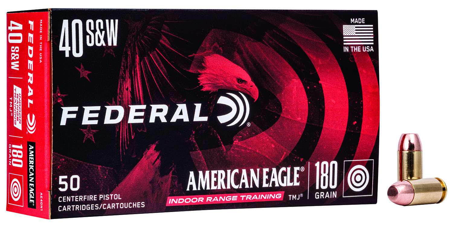 Federal AE40N1 American Eagle Indoor Range Training (IRT) 40 S&W 180 gr