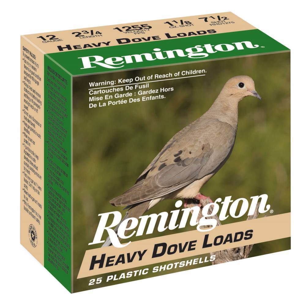Remington Ammunition Heavy Dove Loads 20 Gauge 2.75" 1 oz 7.5 Shot 25 Bx/ 10 - Remington