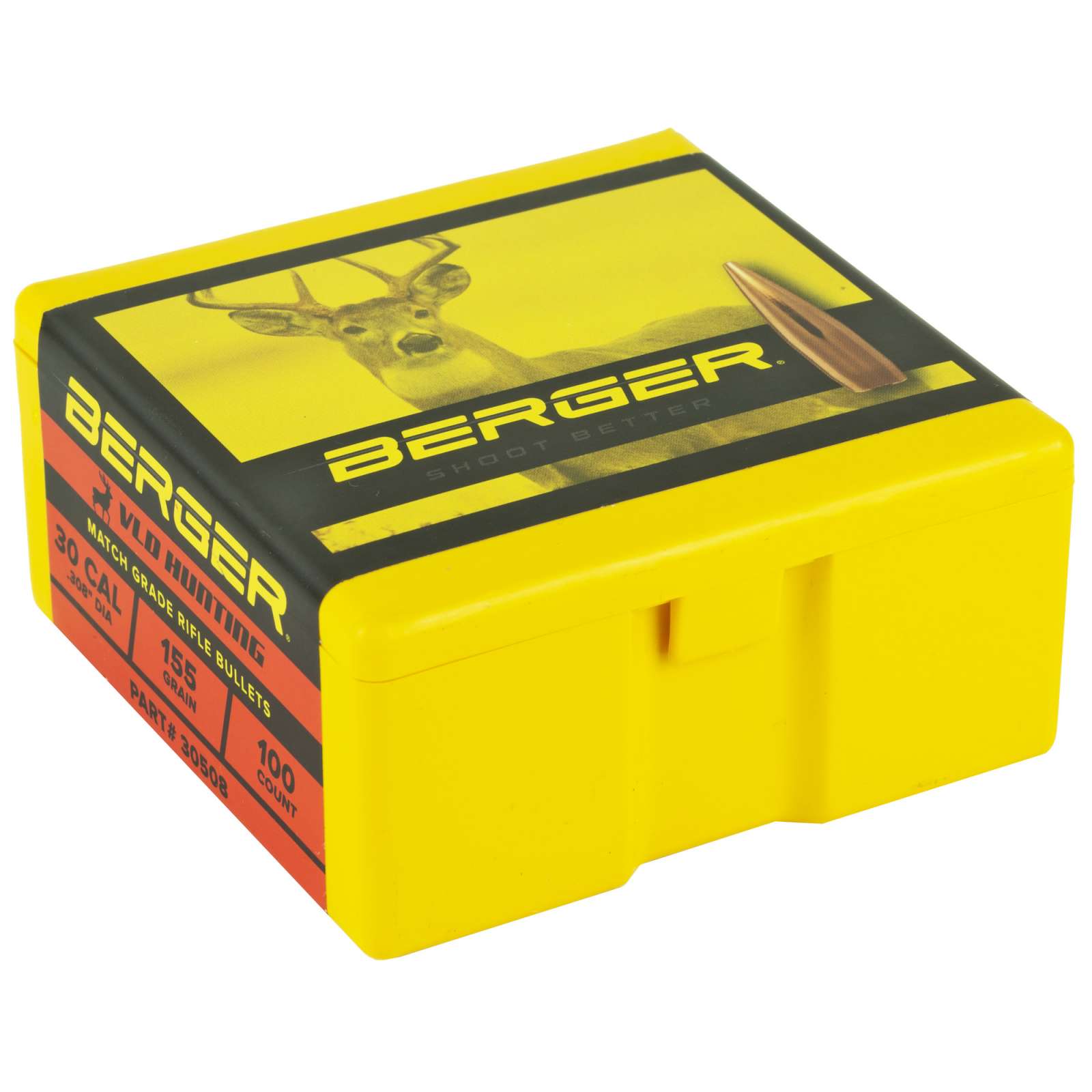 Berger Bullets 30508 Hunting 30 Cal .308 155 gr Secant Very Low Drag ...