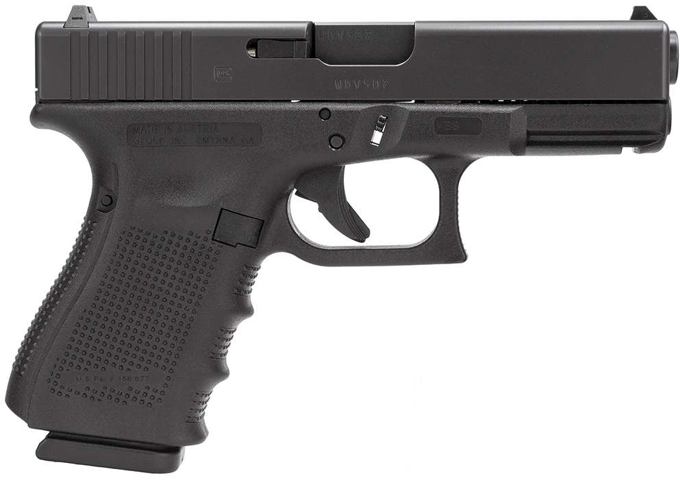 Glock PG2350203 G23 Gen 4 40 S&W 4.01" 13+1 Black Black nDLC Front Serrations Black Interchangeable Backstrap Grip