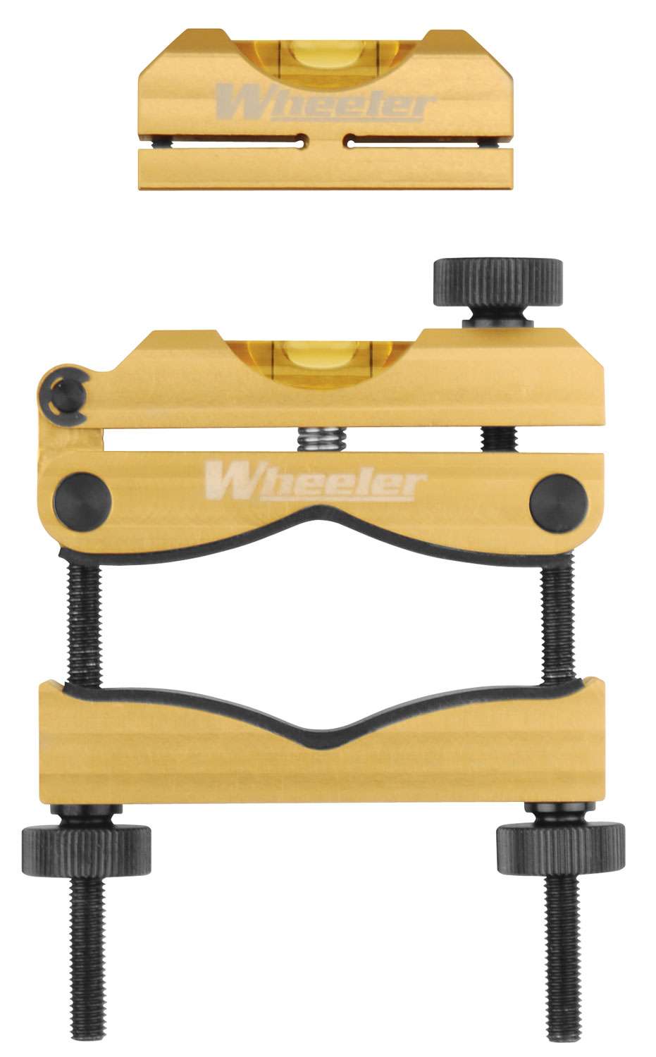 Wheeler 119050 Pro Reticle Leveling System, Black/Yellow Aluminum, Precision Scope Alignment Tool with Protective Case - Wheeler - MACHINED ALUMINUM