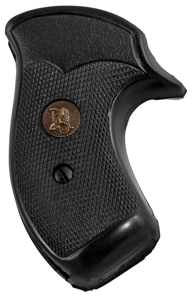 Pachmayr 03254 Compact Pistol Grip S&W J Frame Round Butt Black Rubber